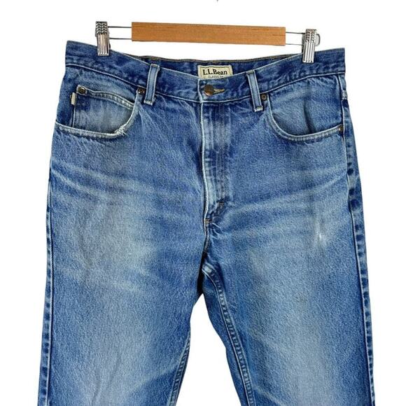 LL Bean 220626 Mens Straight Jeans Classic Fit Blue Denim 100% Cotton 34 x 29 - Picture 3 of 16